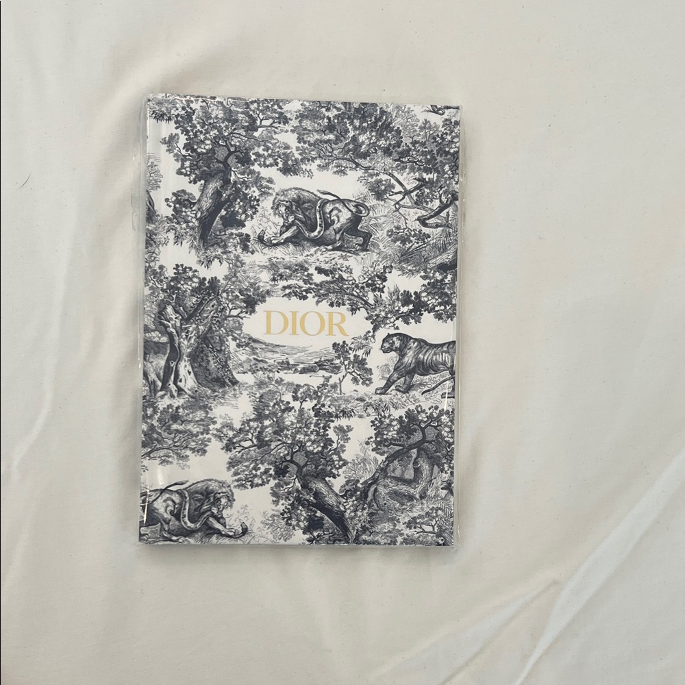 Dior Black and White Notebook with Gold Logo
